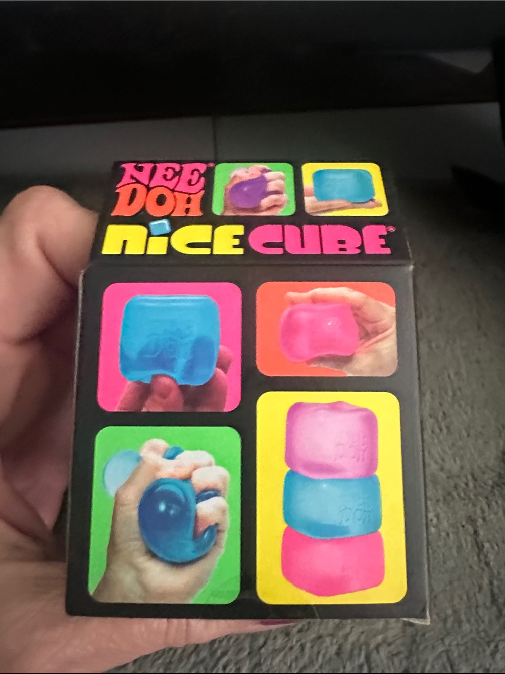 Nee Doh Nice Cube Super Solid Squish! - Purple - Picture 3 of 4